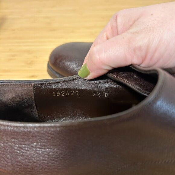 Gucci Double Monk Strap Mens Dress Shoes 9.5 Brown Pebbled Leather - Picture 13 of 15